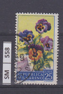 SAN MARINO  1967	Fiori, L. 25 Usato - Oblitérés