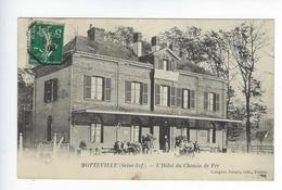 CPA - 76 - Motteville - Animée - Yvetot - Yerville - Pavilly - Hôtel Du Chemin De Fer - Hôtel - Yerville