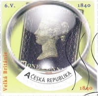 Czech Rep. / My Own Stamps (2018) 0776 (o): The World Of Philately - First Postage Stamps: Great Britain (1840) - Gebruikt