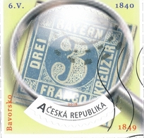 Czech Rep. / My Own Stamps (2018) 0780 (o): The World Of Philately - First Postage Stamps: Bavaria (1849) - Oblitérés