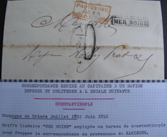 LOT A71 - BELLE LETTRE DE KAMIECH Du 29 SEPT 1855 POUR MARSEILLE - CAMPAGNE DE CRIMEE - GRIFFE " MER NOIRE " - RARE +++ - Army Postmarks (before 1900)