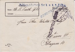Österreich Austria KuK Feldpost 1 Weltkrieg Zensur Bf Bozen Südtirol 1918 - Lettres & Documents