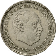 Monnaie, Espagne, Caudillo And Regent, 50 Pesetas, 1957, TTB, Copper-nickel - 50 Pesetas