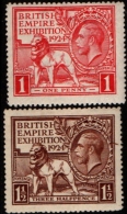 SGreat Britain 1924 Wembley 2 Values Line Perforation MNH - Nuovi