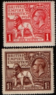 SGreat Britain 1924 Wembley 2 Values Line Perforation MNH - Ungebraucht