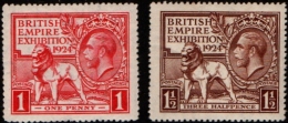 SGreat Britain 1924 Wembley 2 Values Line Perforation MNH - Ungebraucht