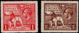 SGreat Britain 1924 Wembley 2 Values Line Perforation MNH - Neufs