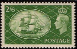 Great Britain 1951 2/6 Green Showing HMS Nelson Flagship Victory 1 Value MNH - Unclassified