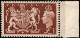 Great Britain 1951 £ 1  Showing Kings' Crest 1 Value MNH - Non Classés