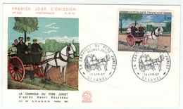 France // FDC // 1960-1969 // 1967 //  FDC La Carriole Du Père Juniet Yvert No. 1517 - 1960-1969