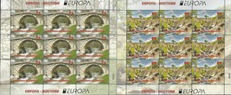 MACEDONIA/ MAKEDONIA/ MAKEDONIEN -EUROPA 2018 - "PUENTES.- BRIDGES - BRÜCKEN - PONTS".-DOS HOJAS BLOQUE De 9 - 2018