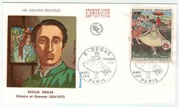 France // FDC // 1970-1979 // 1970 //  FDC  Edgar Degas Yvert No. 1653 - 1970-1979