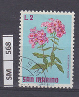 SAN MARINO  1971	Fiori L. 2 Usato - Oblitérés