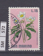 SAN MARINO 1971  Fiori L. 15 Usato - Gebruikt