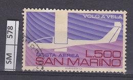 SAN MARINO  1974	Volo A Vela L. 500 Usato - Usati