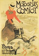 MOTOCYCLES COMIOT - Affiche Ancienne - Illustratreur Steinlen Théophile Alexandre - Reclame