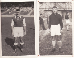 2 Footballeurs, Football, Années 1945 - 1950,2 Photos D'époque, à Identifier, 2 Scans - Fussball