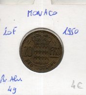 Monaco. 20 Francs 1950 - 1949-1956 Francos Antiguos