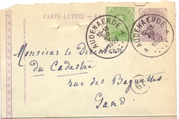 Omslagbrief - Carte Lettre - Audenaerde - Oudenaarde  Naar Gent 1922 - Letter Covers