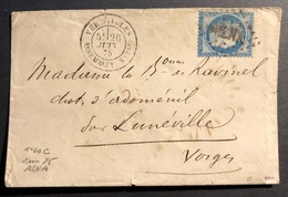 1871- 1875 Céres N°60 III Sur Enveloppe Gauffrée Assemblée Nationale Obl GC ASNA Signé Calves & MIRO - 1871-1875 Ceres