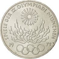 République Fédérale Allemande, 10 Mark, 1972, Hambourg, TTB+, Argent, KM:135 - Other & Unclassified