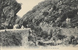 CARTE POSTALE ORIGINALE ANCIENNE : ITXASSOU LES GORGES DU PAS DE ROLAND ANIMEE PYRENEES ATLANTIQUES (64) - Itxassou