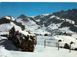 Noel 1965,suisse,canton De Fribourg,district De La Gruyère, CHARMEY,piste De Ski - Charmey