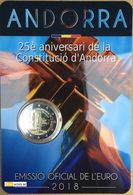 Pièce Commémorative 2 Euro  Andorre  2018 Sous Blister "Annversaire De La Constitution " - Andorre