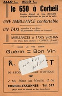 91 - CORBEIL ( France ) - Horaires S.N.C.F. Et Horaires  ( 27,5 Cm X 21,4 Cm ) - Europe