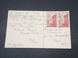 MONACO - Affranchissement De Monte Carlo Sur Carte De Correspondance Pour Paris En 1940 - L 16752 - Storia Postale