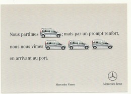 CARTE POSTALE NEUVE  SUPERBE MERCEDES  VANEO - PKW