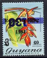 Guyana 1982, Orchids With Reverse Overprint, 1val - Errores En Los Sellos