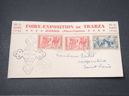 MAURITANIE - Enveloppe De La Foire Exposition Du Trarza à Rosso En 1946 - L 16868 - Brieven En Documenten