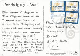 Brasil Brazil 2013 Foz De Iguazu Waterfall Postal Bank Viewcard - Lettres & Documents