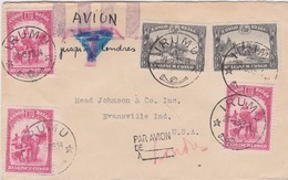 IRUMU - Par Avion - To The U.S.A. - Lettres & Documents