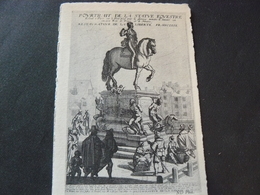 ANCIENT BEAUTIFUL NEW SMALL POSTCARD OF " ANCIENT PARIS"STATUE' EQUESTRE DE HENRY 4° " 14 X 9 Cm./NUOVA - Statues