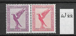 1930 MNH Germany, Airmail,  W22 - Libretti & Se-tenant