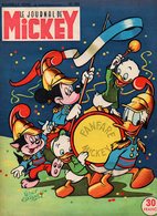 Journal De Mickey N°165 Nouvelle Série - Mickey à Travers Les Siècles - Bobby Et Nanette - Le Félin Géant De 1955 - Journal De Mickey