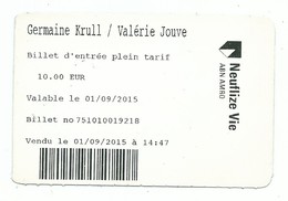 Ticket D' Entrée Musée Du Jeu De Paume Paris - Exposition Germaine Krull Photographe - 2015 - Tickets - Vouchers