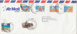 Australia Air Mail Cover Sent To Denmark 19 -2-1990 Mixed Franking - Lettres & Documents