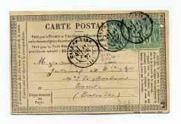 Carte Précurseur CPO : T17 GARE DE VIRE  Sur Sage YT N°64+65 / 11 Janvier 1877 / Dept 13 CALVADOS - 1877-1920: Semi Modern Period