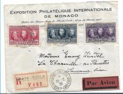 PM008 / MONACO -  Monte Carlo, Internationale Briefmarkenausstellung 1928 Auf Offiziellem Kuvert, Nach Lausanne - Storia Postale