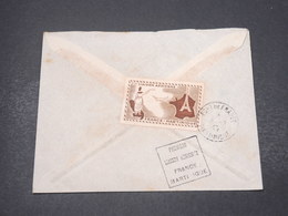 FRANCE - Vignette De La 1ère Liaison Aérienne France / Martinique En 1947 Au Verso D' Une Enveloppe - L 16908 - Brieven En Documenten