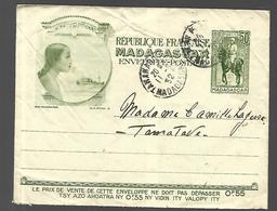 Madagascar    ENTIER POSTAL    11 05  1932   Tananarive  Pour  Tamatave - Lettres & Documents
