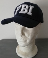 Casquette Bleue FBI CAP US Federal Bureau Of Investigation ( Broderie Blanche ) - Headpieces, Headdresses