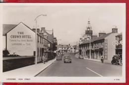 LOCKERBIE HIGH STREET THE CROWN HOTEL OLD CARS SCOLAND POSTCARD UNUSED - Dumfriesshire