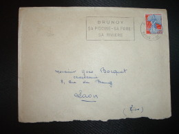 LETTRE TP MARIANNE A LA NEF 0,25 ROULETTE DE DISTRIBUTEUR OBL.MEC.19-7 1960 BRUNOY SEINE ET OISE (91) - 1959-1960 Marianne à La Nef