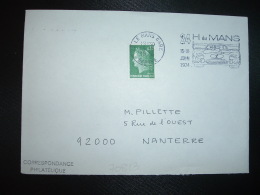 LETTRE TP M.DE CHEFFER 0,30 OBL.MEC.15-6 1974 72 LE MANS GARE SARTHE 24 H Du MANS 15-16 JUIN 1974 - Cars