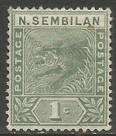 Negri Sembilan - 1891-4 Tiger 1c MH *    SG 2 - Negri Sembilan