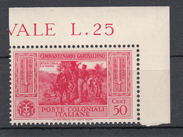 Emissioni Generali - Cinquantenario Garibaldino (1932) - 50 Cent. ** - Emisiones Generales